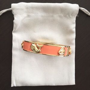 Coral & Gold Enamel Bracelet with Nautical theme